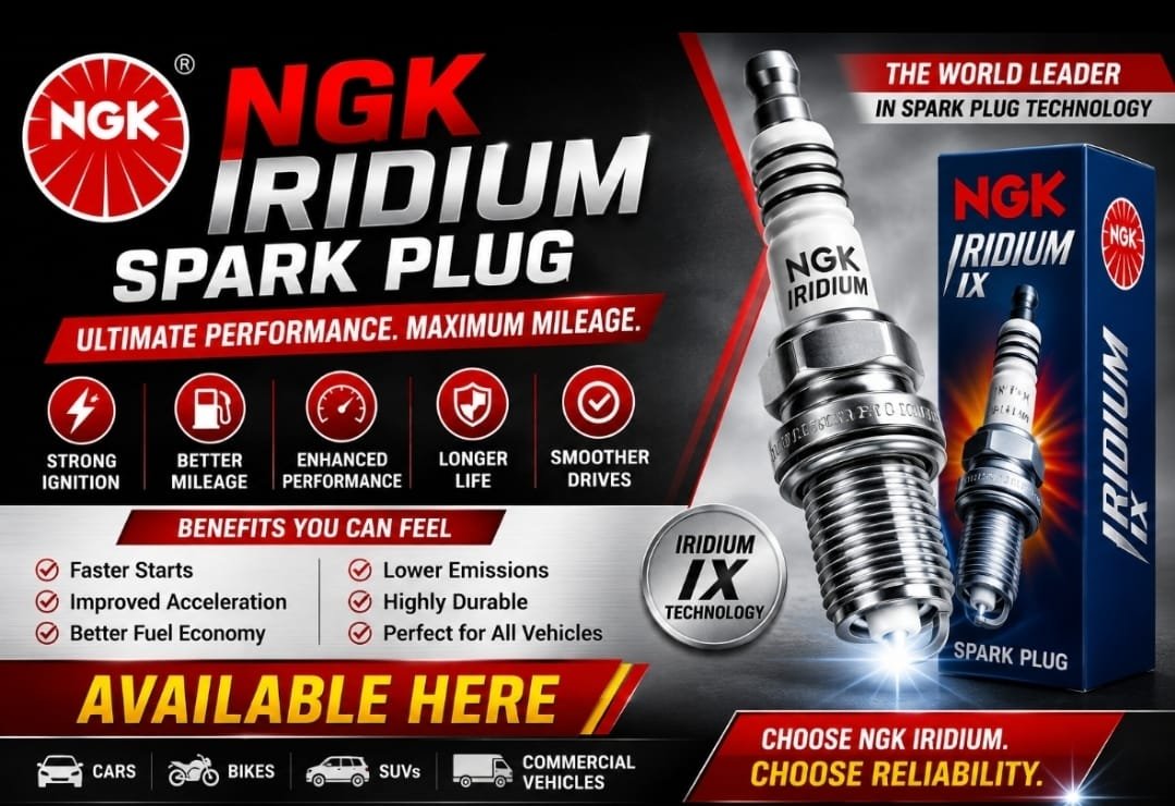 NGK Iridium spark plug promotional banner